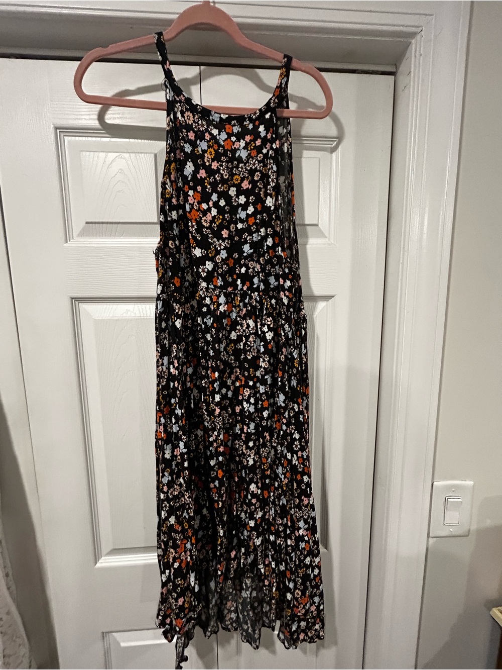 Womens Black Floral High Low Maxi Dress - Torrid